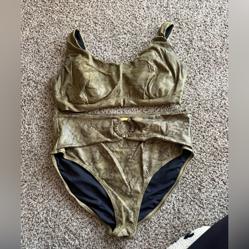 Swimsuits for all X GabiFresh snakeskin Swimwear